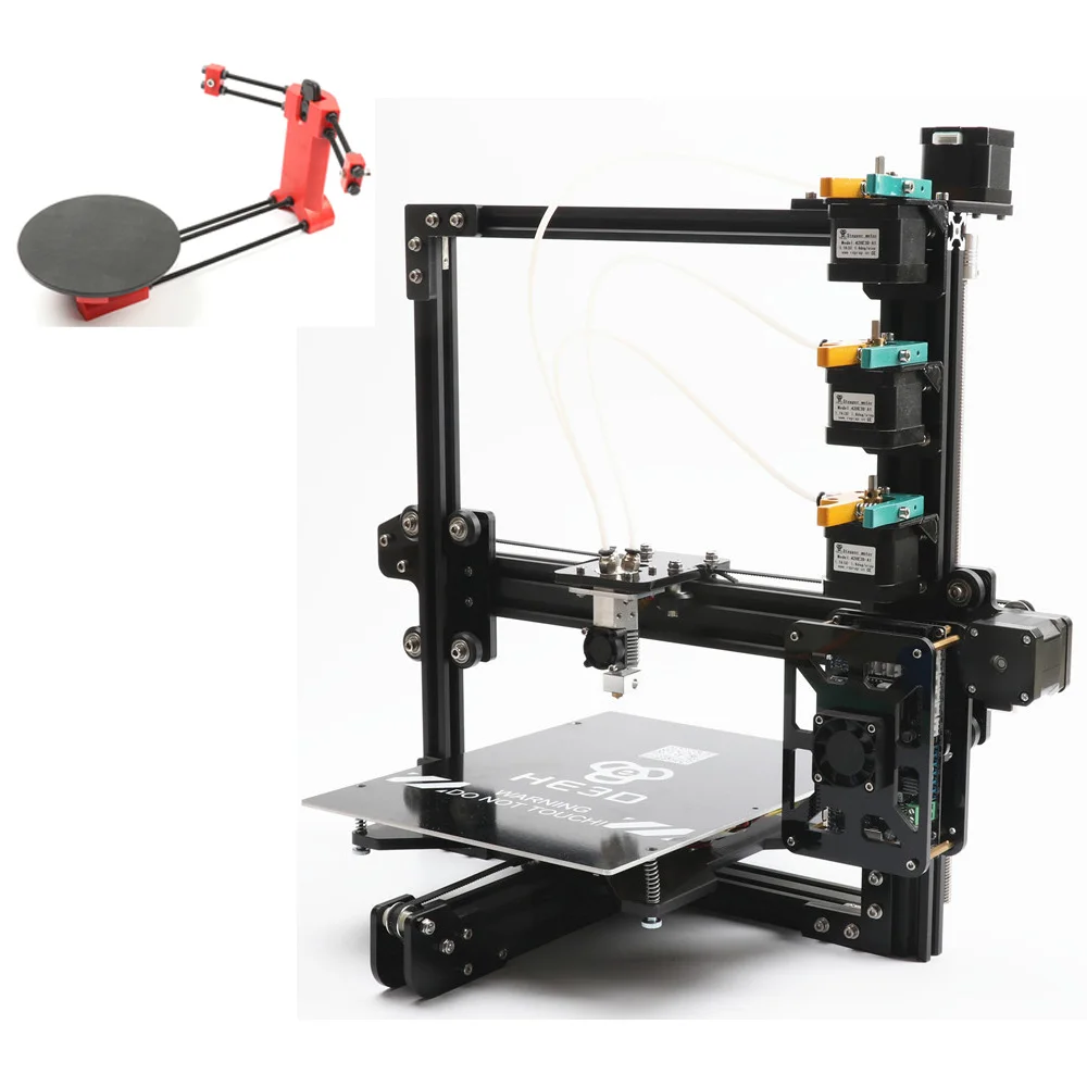 Набор распродажа, новейший HE3D EI3 трехцветный 3D принтер diy kit 3 в 1 из печати добавить открытый источник 3D сканер DIY kit