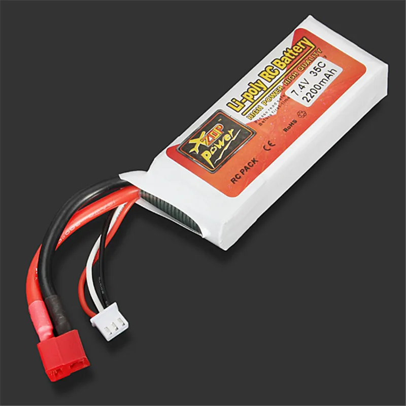 Горячая Новинка Аккумуляторная Lipo батарея ZOP Power 7 4 В 2200 мАч 2S 35C T вилка для