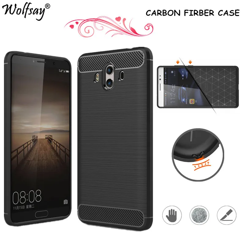 

Чехол Wolfsay для Huawei Mate 10, резиновый силиконовый чехол для телефона Huawei Mate 10, Роскошный чехол для Huawei Mate10, чехол 5,9 дюйма