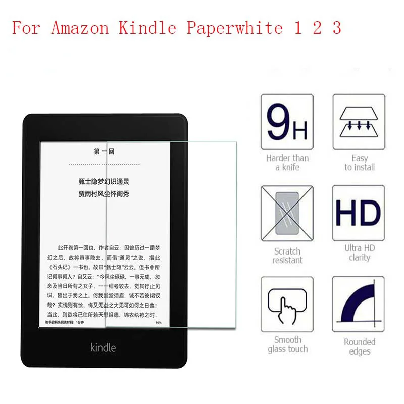 9H Защита экрана для Kindle Paperwhite закаленное стекло всех 1 2 3 2015 2016 защитная пленка 6