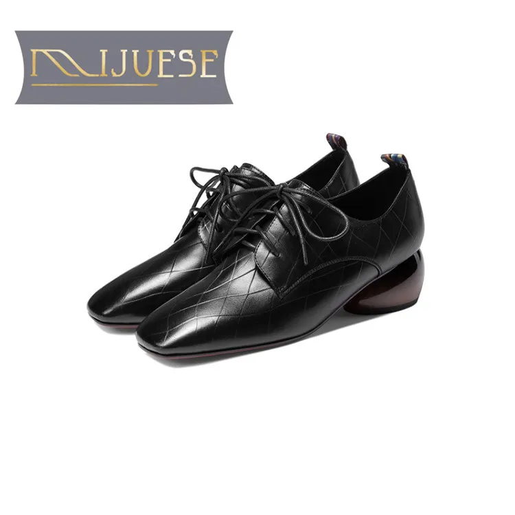 MLJUESE/женские туфли-лодочки из коровьей кожи Сезон осень-весна Женские туфли