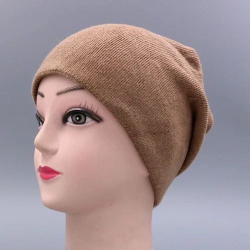 khaki Ифэй Трикотажные Шерсть шапочка Женская мода Skullies Повседневное открытый маска Лыжные шапки Теплые Шапки для Обувь для девочек Для женщин зимняя шапка - Цвет: khaki