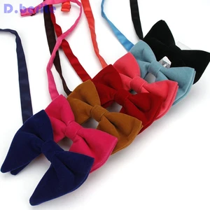 Галстук-бабочка мужской, однотонный, бархатный, большого размера, для свадебной вечеринки, смокинга, XLZ9093