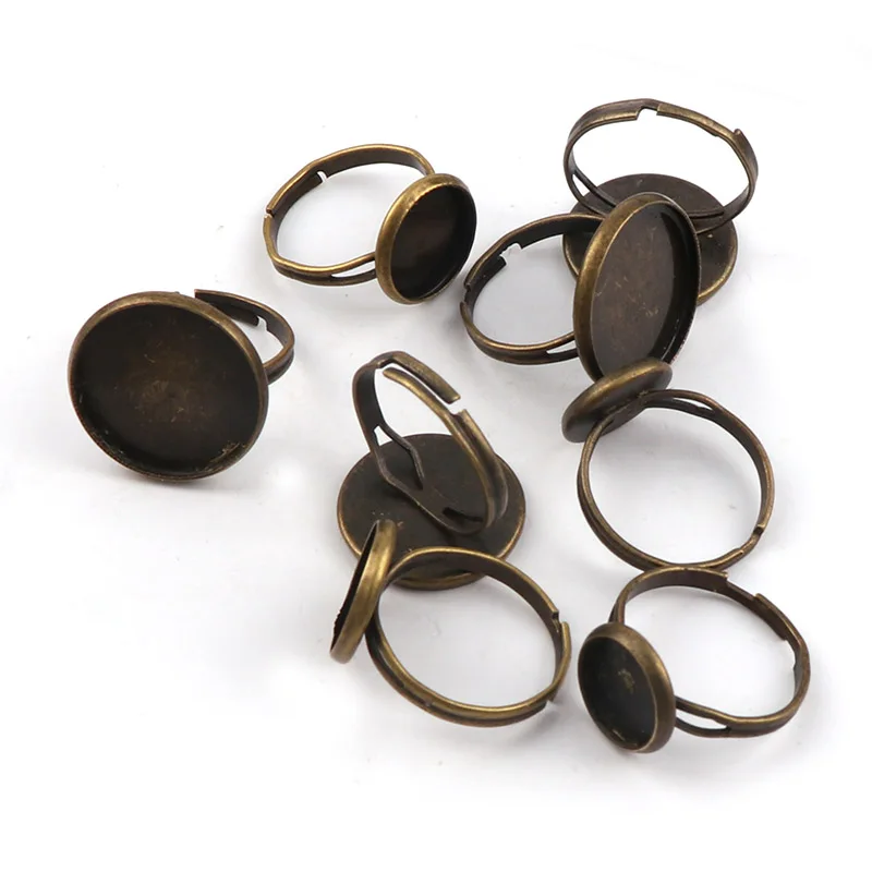 С регулируемой окружностью кольцо плоский коврик украшение кабошон основы