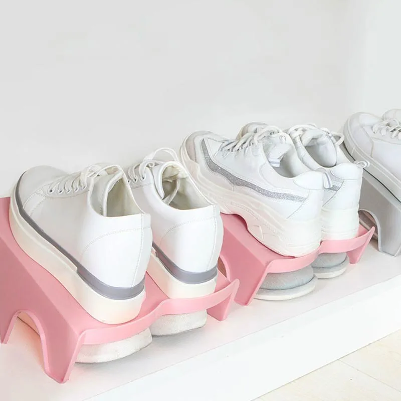 Полка для обуви укладчик полка наборами по 2 пары хорошая экономия пространства