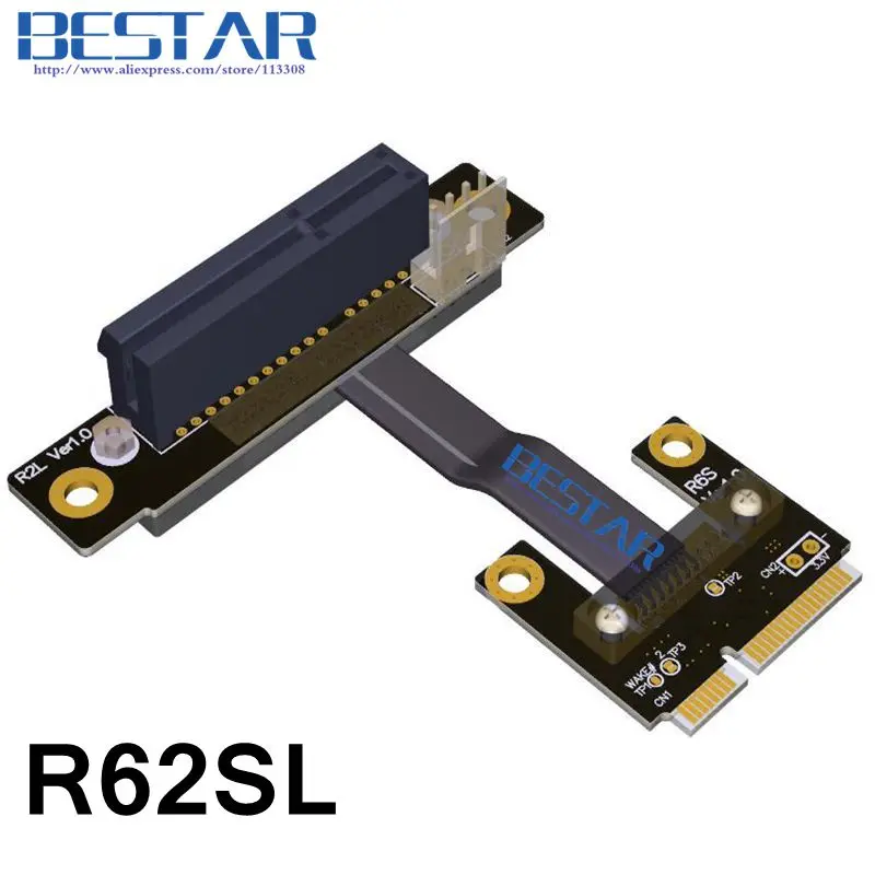 Адаптер MSATA Mini PCIe Half mPCIe Wi Fi WAN На 4x PCI E Райзер x4 карта адаптера угловой правый угол 8