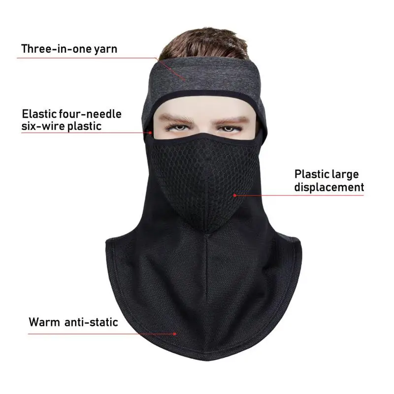 Мотоцикл Теплый Глава маска дышащий Открытый мотоциклетные теплые головные