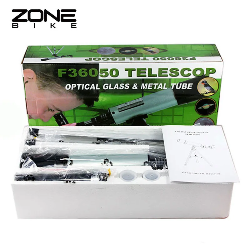 ZONEBIKE Zoom HD 90X открытый космический телескоп астрономия Монокуляр с штативом 360/50 мм
