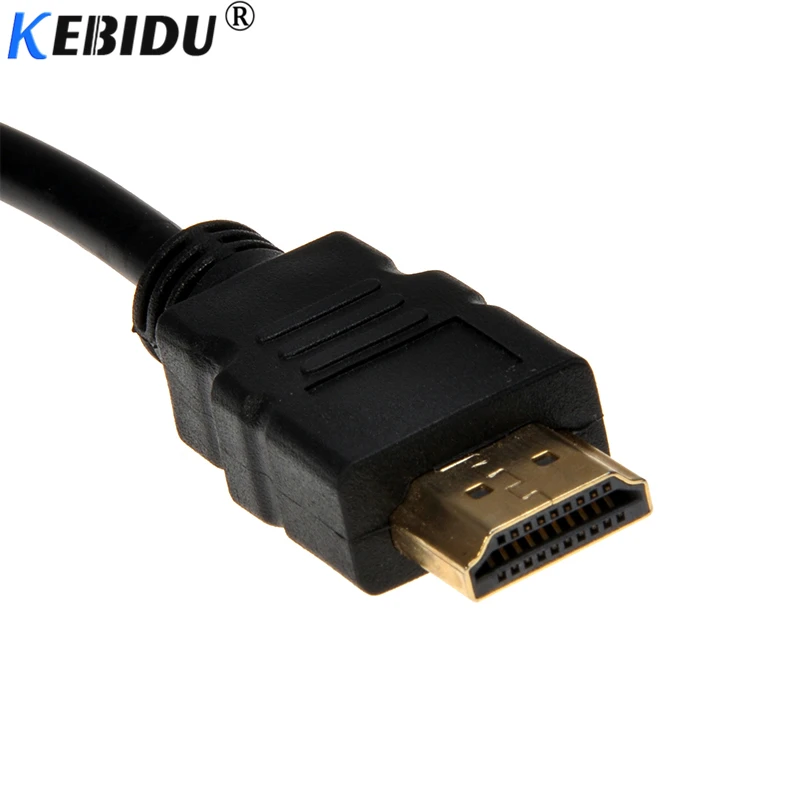 Адаптер HDMI совместимый с VGA переходник штырь гнездо поддержкой 1080P и аудиокабелем