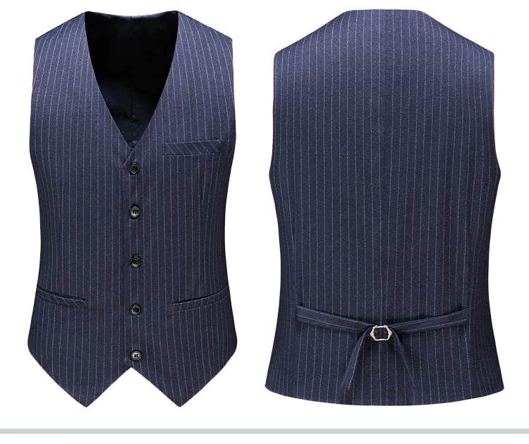 Куртка + брюки жилет модный бренд Для мужчин Костюмы Пиджаки Slim Fit Свадебные