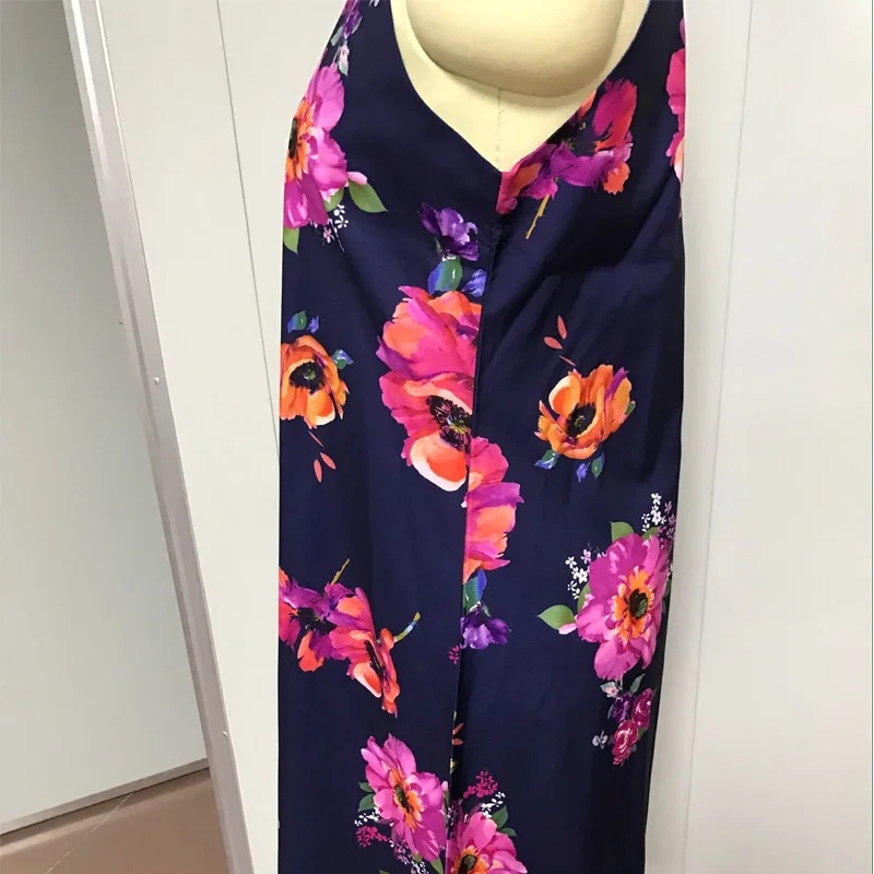 Шифоновое платье с принтом для подиума мини цветочным летнее больших размеров