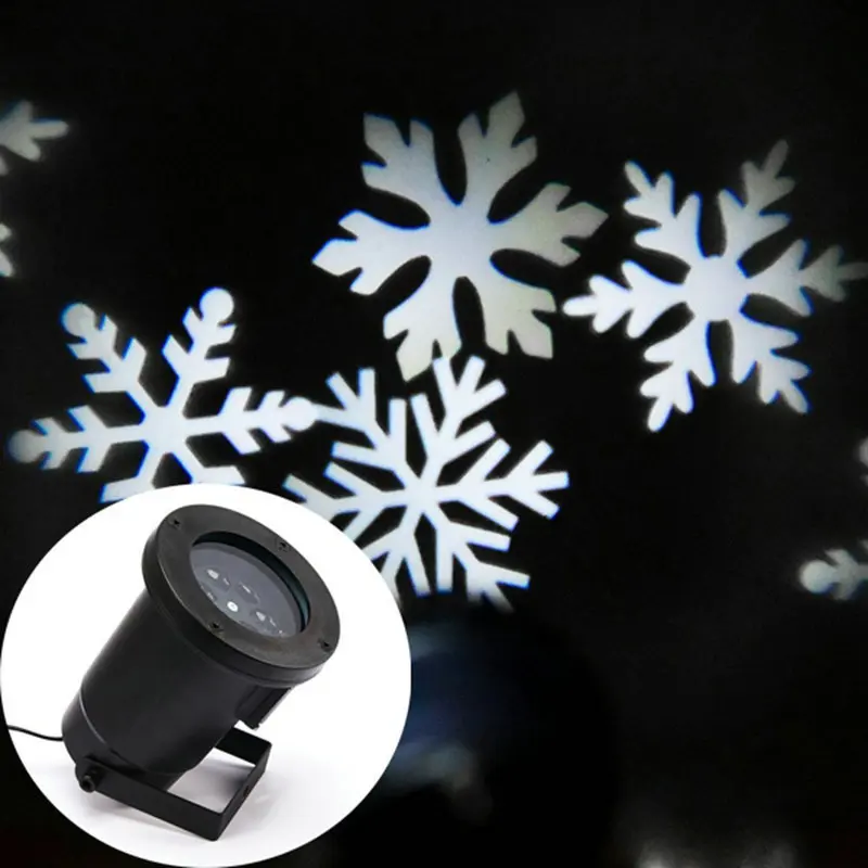 Outdoor Snowflake snow Laser LED Landscape Light Garden Holiday Projector moving pattern Christmas Wedding Party spotlight show | Лампы и