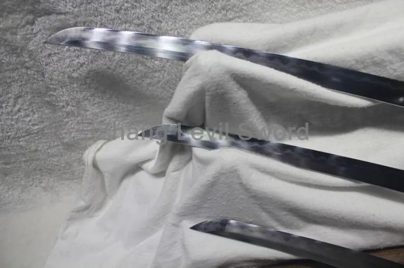 

HandForged Japanese Samurai 3 Swords Set (Katana + Wakizashi+ Tanto) fold steel Clay Tempered Hualee Wood Saya Sharp tiger tsuba