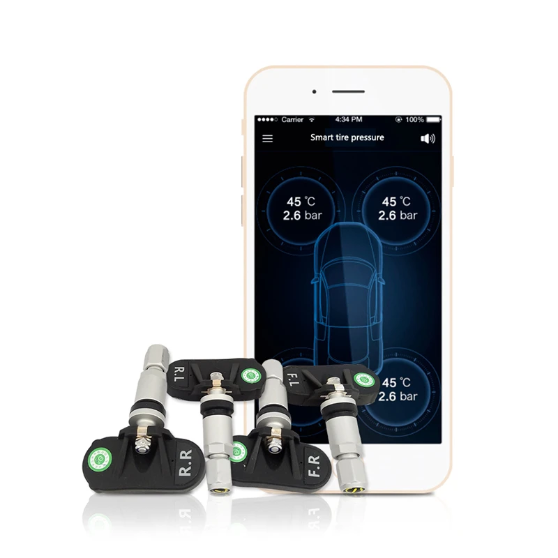 TP630 TPMS автомобильный Смарт Bluetooth давление в шинах PSI Бар Температурная