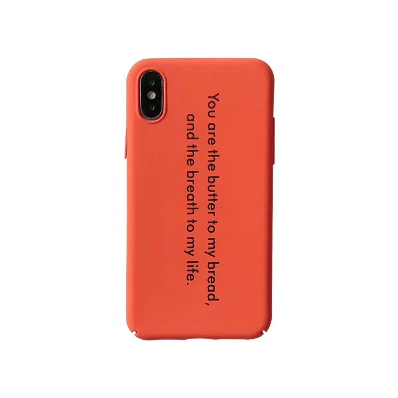 Искусство ретро буквы оранжевый цвет корейский чехол для телефона iPhone 7 Puls 6 6S 8 X XS