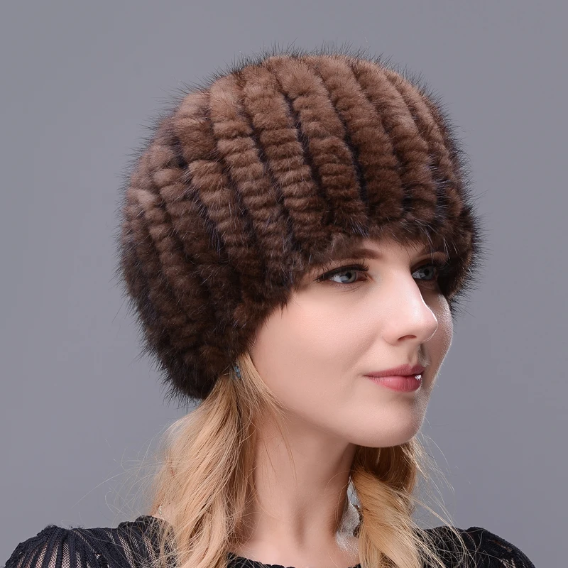 Моллюсков Hat 2017 Лидер продаж Для женщин зимние Кепки ушками теплая норка вязаная