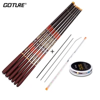 goture carbon fiber telescopic fishing rod kit 3 0 7 2m stream fishing rod with spare tips fishing float rig set vara de pesca