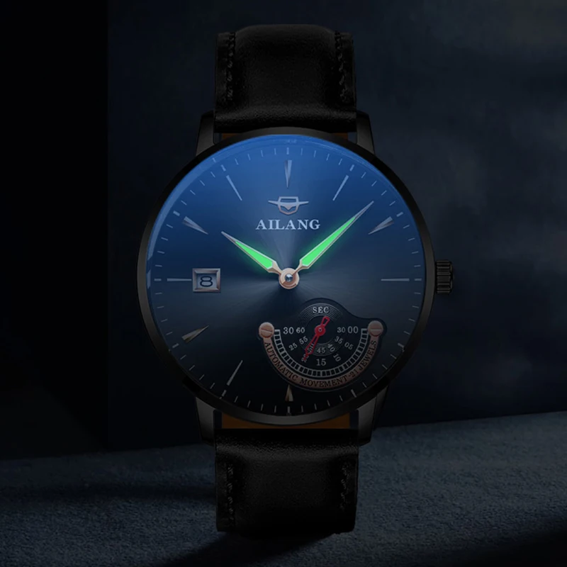 AILANG Top Luxury Brand Men Watch Mens Fashion Mechanical Watches Man Casual Business Waterproof Wristwatch Relogio Masculino | Наручные
