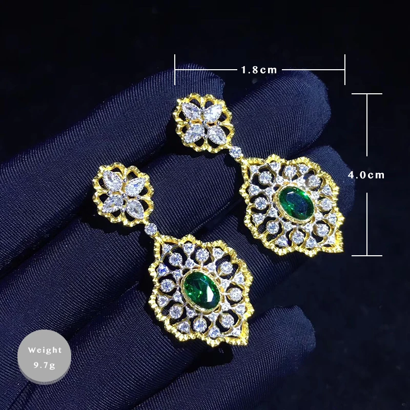 Модные серьги-капли с цветочным узором и вырезами из серебра 925 пробы