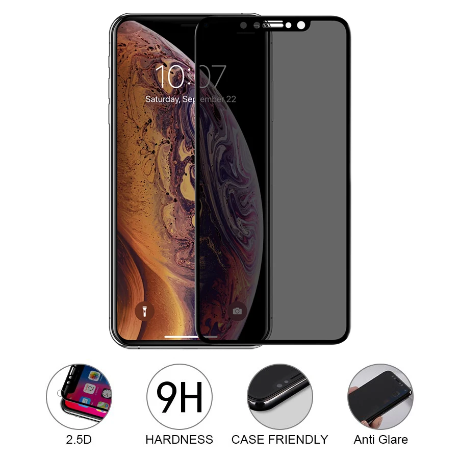 Защитное стекло NILLKIN для iPhone 11 XS Max XR X 9H 3D с антибликовым покрытием|Защитные стёкла