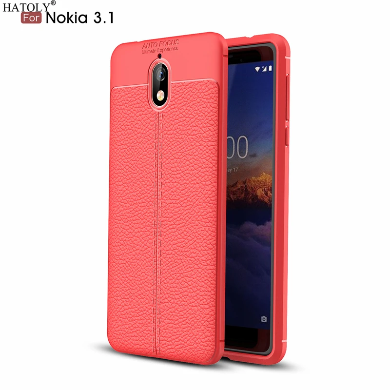 Hatoly чехол для Nokia 3 1 2018 узор из искусственной кожи грязные устойчивые мягкого