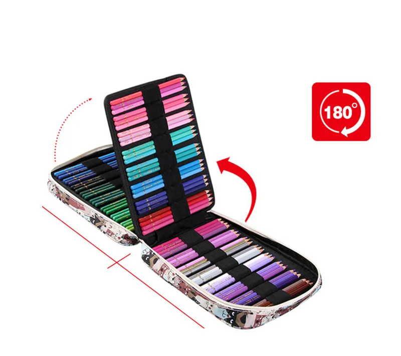 Cute Kawaii School Pencil Case 150/168/216 Holes Multi Penal Pencilcase for Kid Boys Girls Colorful Pen Bag Stationery Box Pouch