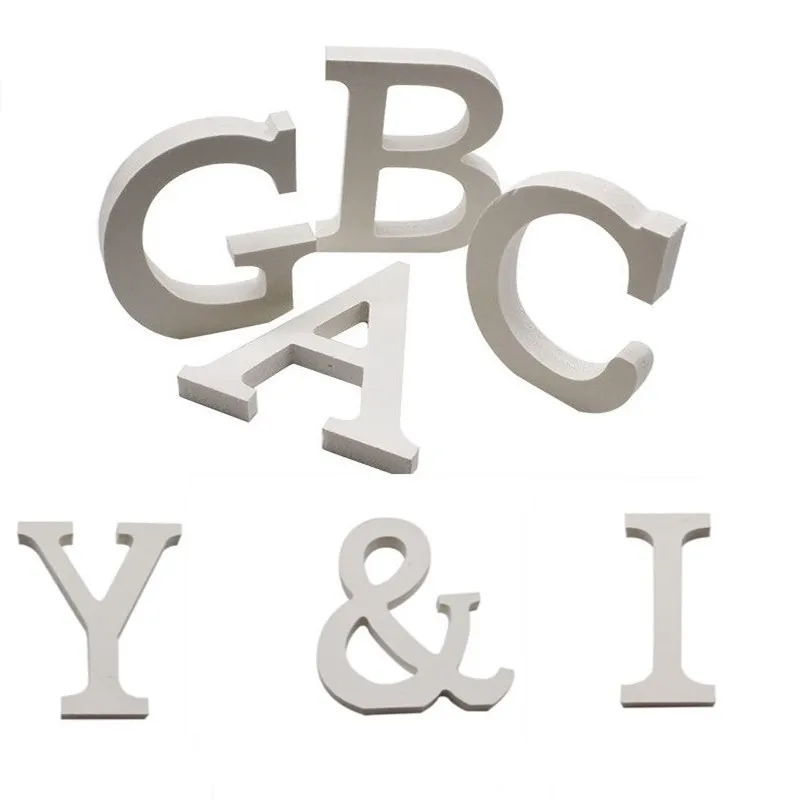 

26 Alphabet A-Z Wood Wooden Letter DIY Craft Art Word Free Standing Party Sign Wedding Home Decoration Event Party Supplies