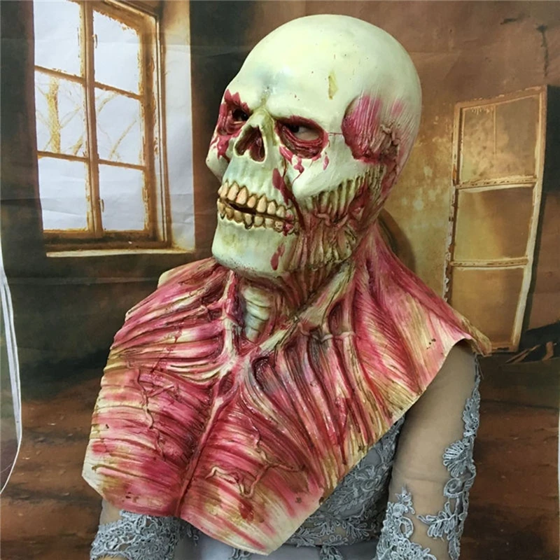 Ужас alien Bloody Zombie маска Тающее лицо взрослый латексный костюм Хэллоуин страшный