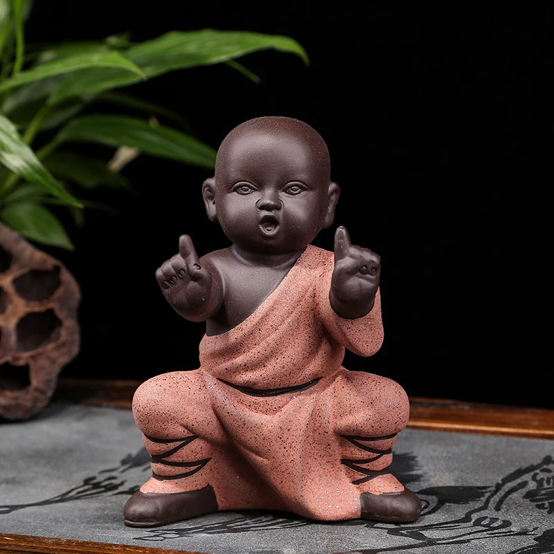 4P #office store company home Desk bookshelf BEST ART statue- CHAN DAO Monk &quotCHINESE GONGFU&quot ceramics Porcelain Buddha | Дом и сад