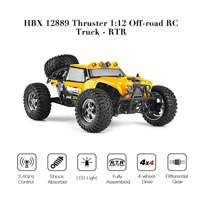 HBX 12889 Подруливающее устройство 1/12 RC автомобиль 2 4 г 4WD пульт дистанционного
