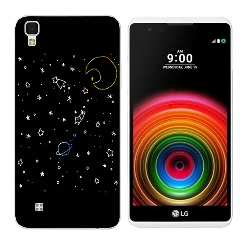 Мягкие чехлы из ТПУ для LG X power K210 K220 LS755 со смайликом и принтом на заднюю панель Power