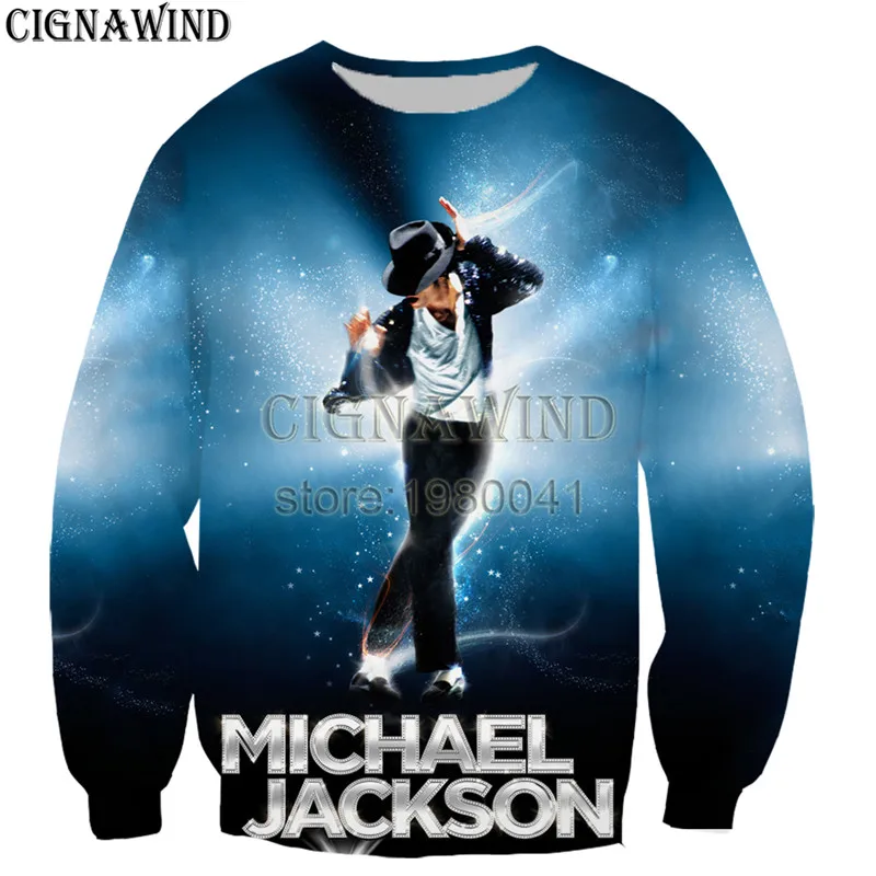 Новый Забавный свитшот в стиле Харадзюку с изображением певицы Майкла Джексона