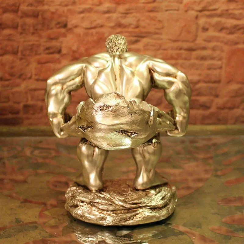 Resin Crafts Europe Home Decoration Hercules Wine Rack Figurines Hotel Decorations Creative Miniature Holder Gifts | Дом и сад