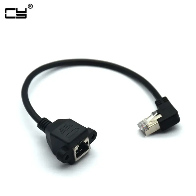 Правый угловой удлинитель для локальной сети 30 см 90 градусов 8P8C FTP STP UTP Cat5 RJ45 с
