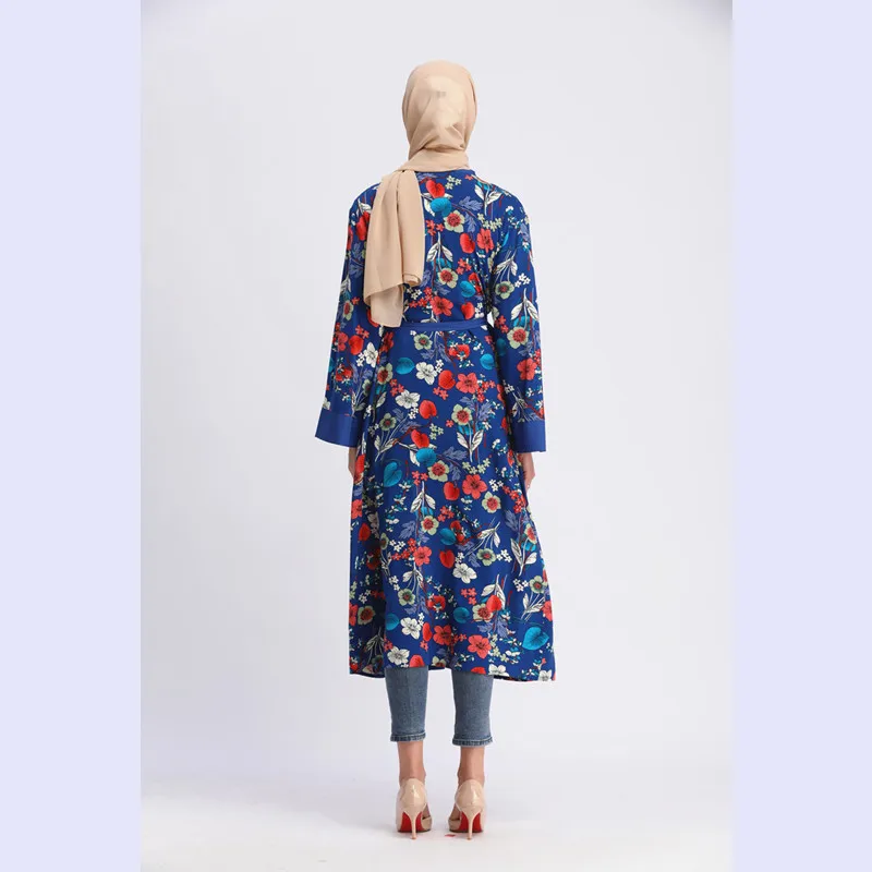 Женское длинное кимоно в стиле пэчворк Абая мусульманская Индия весна