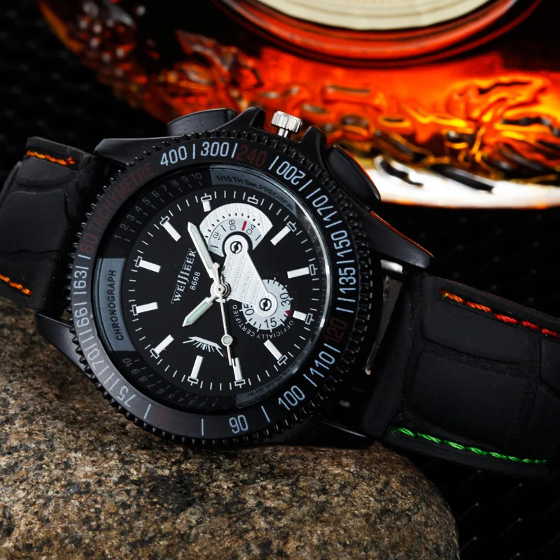 Часы наручные мужские кварцевые с таймером модные оригинальные круглые