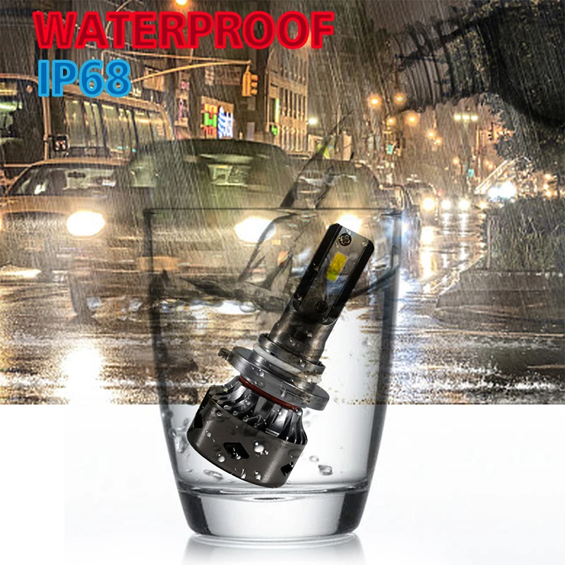 Carlitek мини светодиод машины фары лампы H7 H4 H11 H1 9005 9006 SMD Led чип 10000LM 72 W для 6000 K