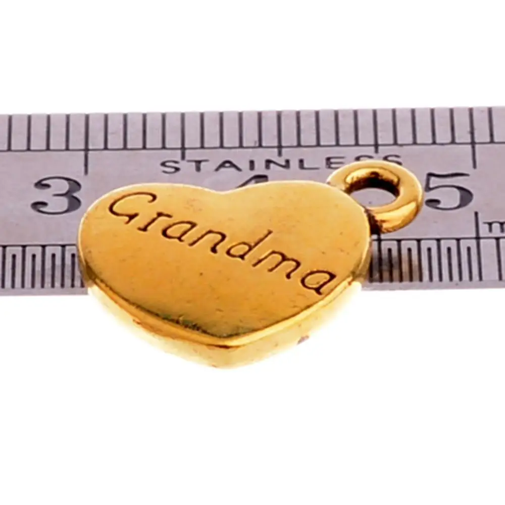 10 шт./лот подвеска в виде Бабушки с сердцем для ожерелья браслета ювелирные