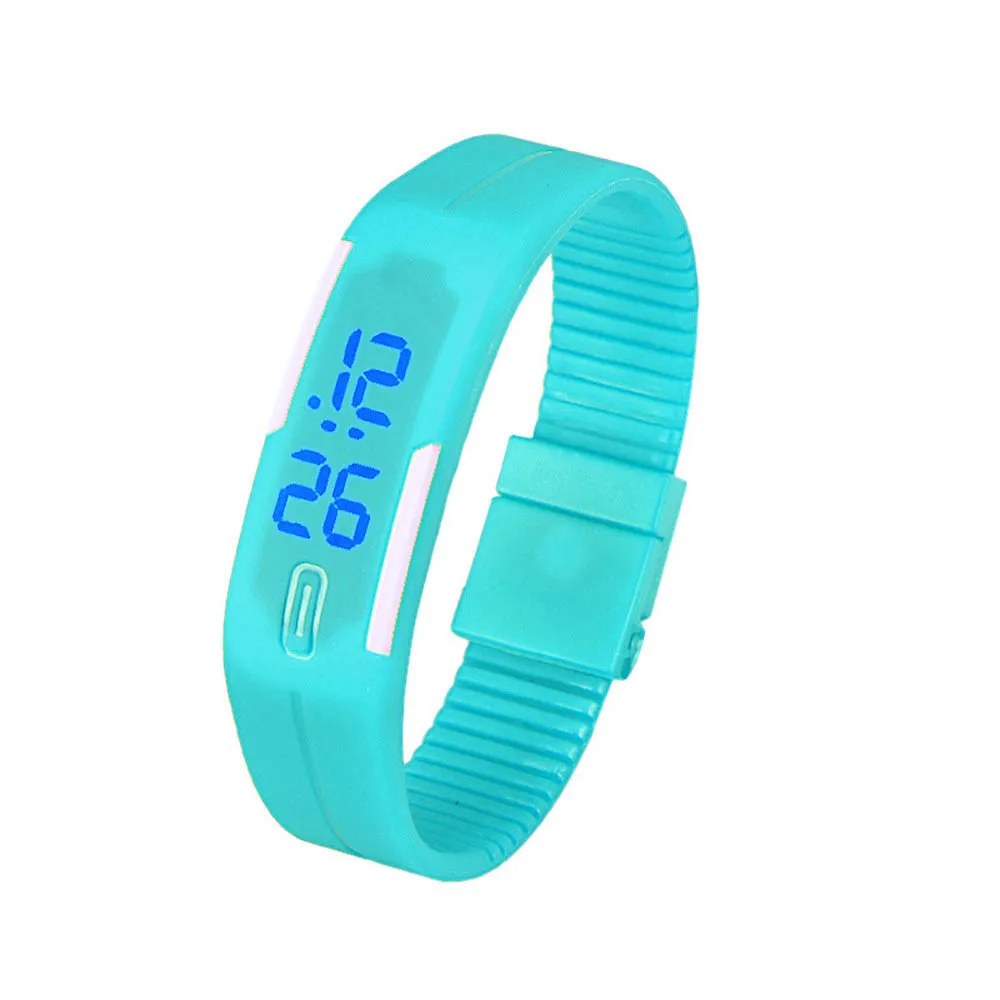 Sky Blue Reloj Deportivo Mujer мужские женские резиновые синий светодиодный часы Дата спортивный браслет для девочек и мальчиков Relogio цифровые наручные часы Kadin Saat* A - Цвет: Sky Blue