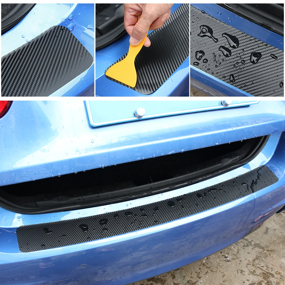 Автомобильный задний бампер для багажника защита из углеродного волокна
