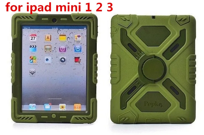for ipad mini 1 2 3 Брендовый гибридный защитный водонепроницаемый противоударный пылезащитный детский безопасный Чехол-подставка для ipad mini 1/2/3 retina ipad 2 3 4 Air Shell - Цвет: for ipad mini 1 2 3