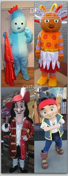 Джейк и крюк Iggle piggle Uspy маргаритка комикс ростовая кукла костюм необычные платье