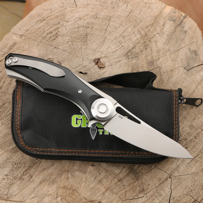 Складной нож Green thorn made Dark Flipper титановое лезвие D2 рукоятка G10 Походный для