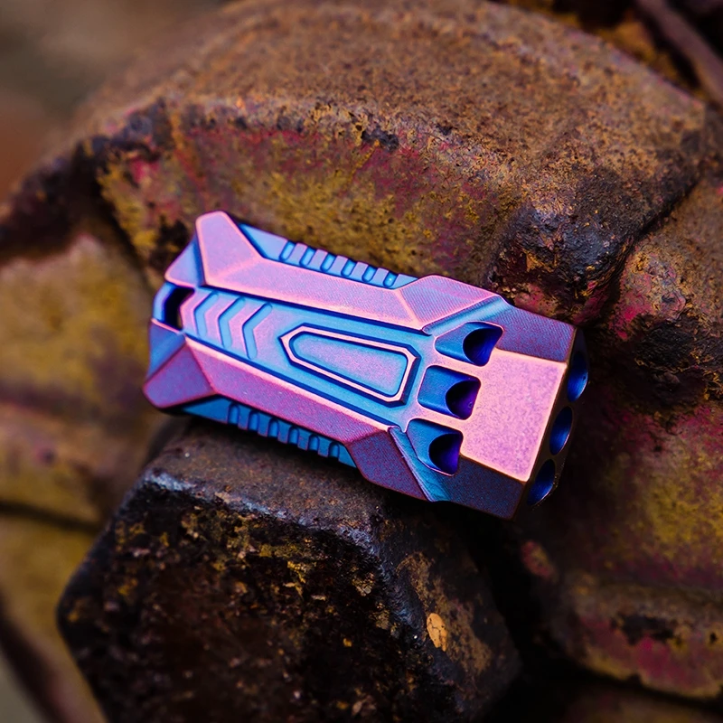 Открытый кемпинг три трубы TC4 титановый сплав свисток для выживания