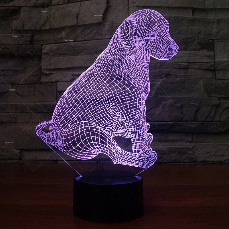 PET Addiction lovely dog Puppy design illusion LED Table Lamps Novelty lighting as christmas present ideas | Лампы и освещение