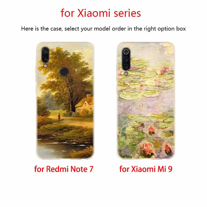 Мягкий чехол из ТПУ Для Xiaomi Mi 11 Pro Ultra 10 9 8 SE 6X 5X A3 A1 A2 LITE cc9 cc9e Monet Garden Lotus