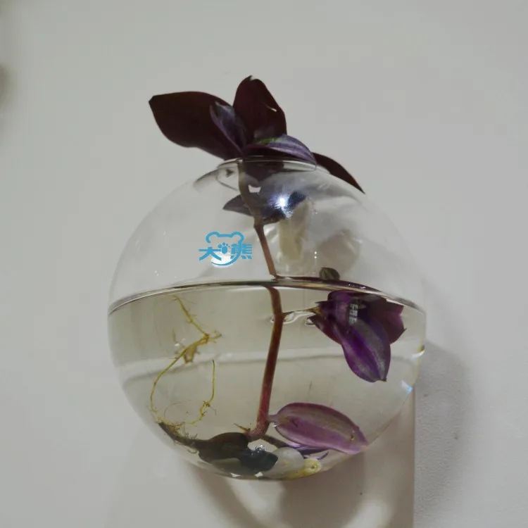 Wall hanging glass vase transparent bottle hydroponics bread creative home decoration wedding accessories |