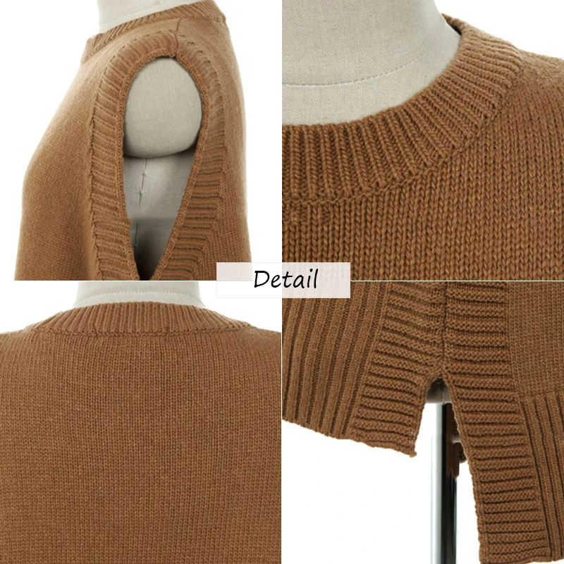 Женский трикотажный жилет с круглым вырезом без рукавов|vest female|vest womenwool sweater vests |