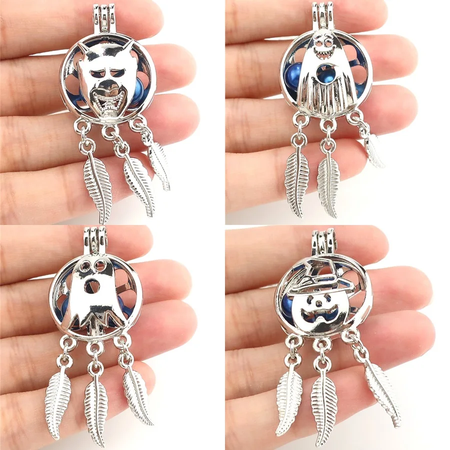 Клетки для Хэллоуина 4 шт Призрак Демон вампир колдунья череп Ловец снов эфирное