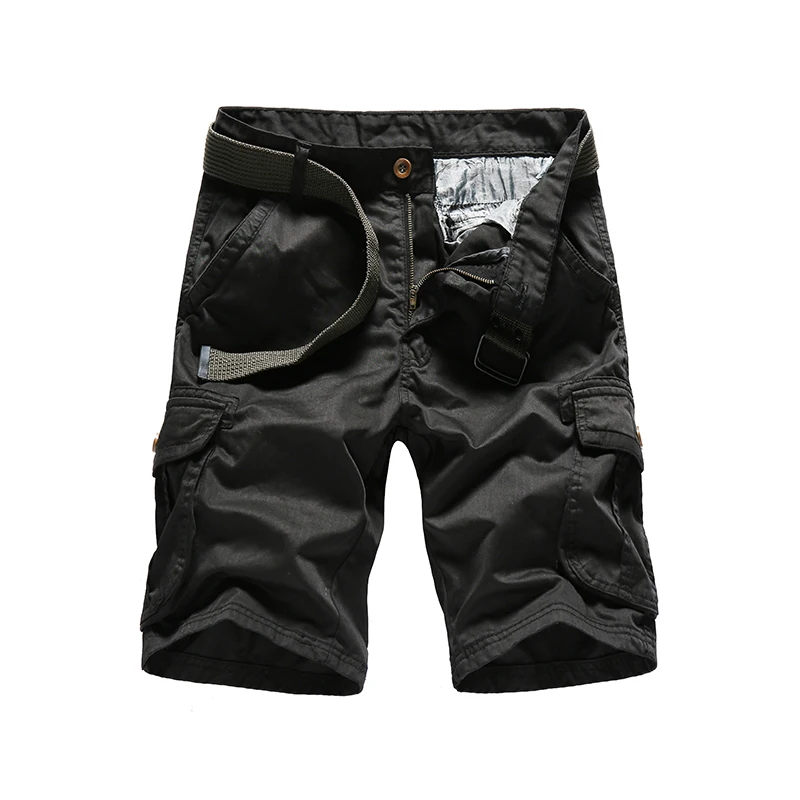 Однотонные хлопковые шорты карго повседневная мужская модная верхняя одежда в